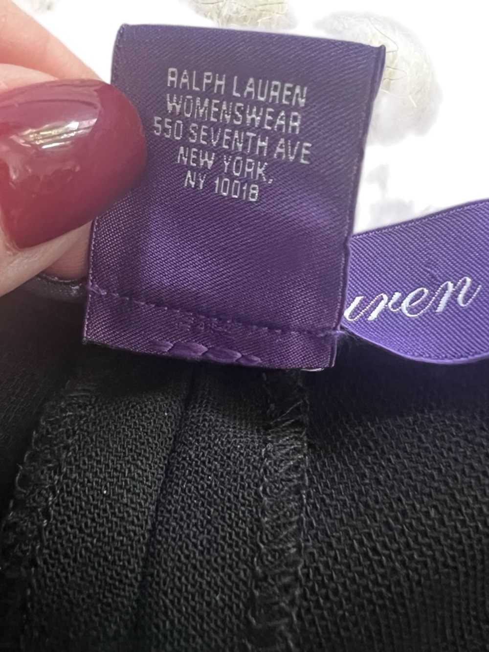 Ralph Lauren Purple Label black dress slacks Tag size 0 side zip newer wool - Picture 5 of 8